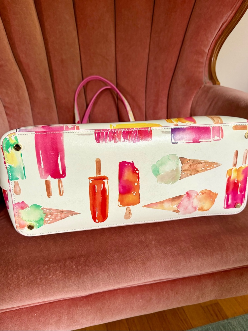 kate spade White Tote with Colorful Popsicle & Ice Cream Print - Picture 10 of 13